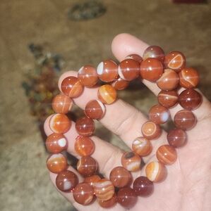 10mm Carnelian Bead bracelet No Cancelations or Return